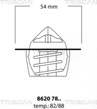 Triscan 8620 7888 - Termostats, Dzesēšanas šķidrums ps1.lv