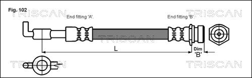 Triscan 8150 18202 - Bremžu šļūtene ps1.lv