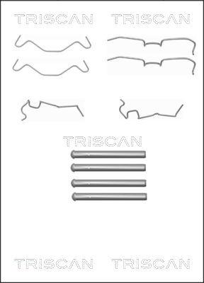 Triscan 8105 411607 - Piederumu komplekts, Disku bremžu uzlikas ps1.lv