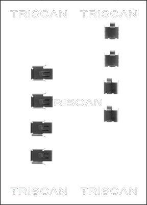 Triscan 8105 421585 - Piederumu komplekts, Disku bremžu uzlikas ps1.lv