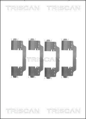 Triscan 8105 101647 - Piederumu komplekts, Disku bremžu uzlikas ps1.lv