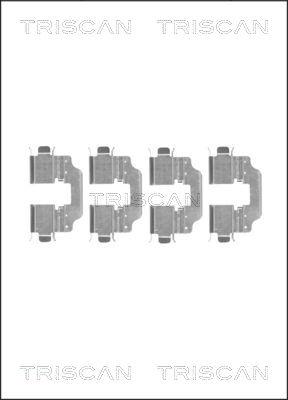 Triscan 8105 251602 - Piederumu komplekts, Disku bremžu uzlikas ps1.lv