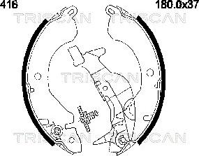 Triscan 8100 42416 - Bremžu loku komplekts ps1.lv