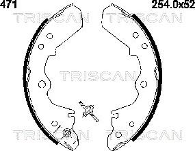 Triscan 8100 60471 - Bremžu loku komplekts ps1.lv