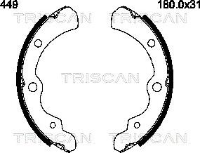 Triscan 8100 68449 - Bremžu loku komplekts ps1.lv