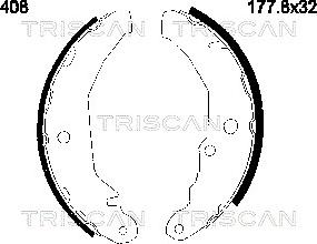 Triscan 8100 16408 - Bremžu loku komplekts ps1.lv