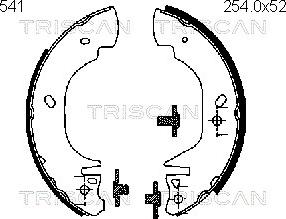 Triscan 8100 16541 - Bremžu loku komplekts ps1.lv