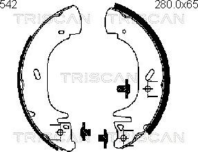 Triscan 8100 16542 - Bremžu loku komplekts ps1.lv