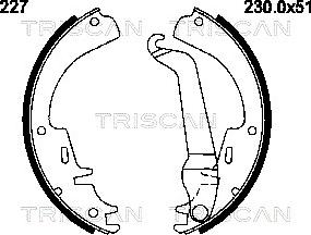 Triscan 8100 16517 - Bremžu loku komplekts ps1.lv
