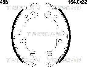 Triscan 8100 10488 - Bremžu loku komplekts ps1.lv