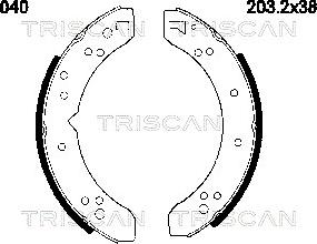 Triscan 8100 10040 - Bremžu loku kompl., Stāvbremze ps1.lv