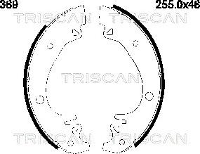 Triscan 8100 10369 - Bremžu loku komplekts ps1.lv