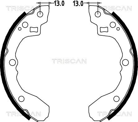 Triscan 8100 18590 - Bremžu loku komplekts ps1.lv