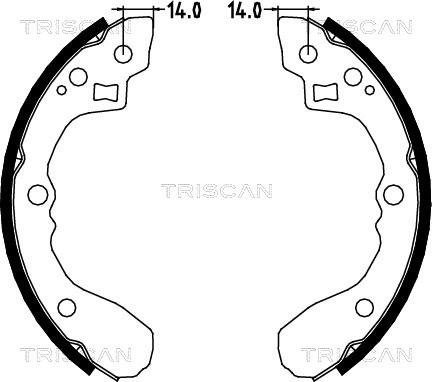 Triscan 8100 18002 - Bremžu loku komplekts ps1.lv