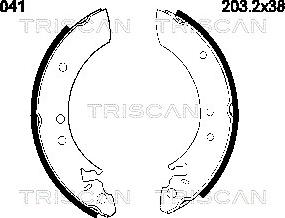 Triscan 8100 13501 - Bremžu loku komplekts ps1.lv