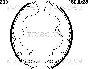 Triscan 8100 13399 - Bremžu loku komplekts ps1.lv