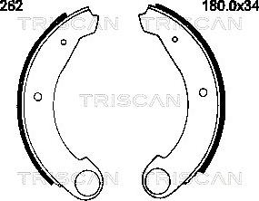 Triscan 8100 38262 - Bremžu loku komplekts ps1.lv