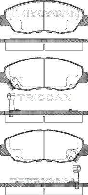 Triscan 8110 40972 - Bremžu uzliku kompl., Disku bremzes ps1.lv