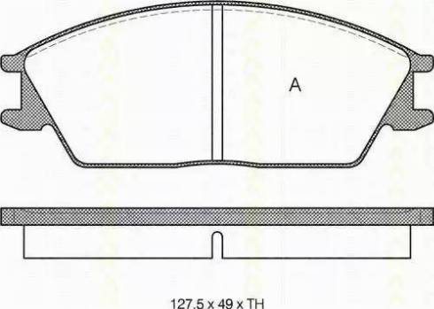 Triscan 8110 40852 - Bremžu uzliku kompl., Disku bremzes ps1.lv