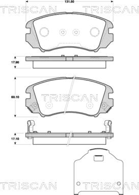 Triscan 8110 43036 - Bremžu uzliku kompl., Disku bremzes ps1.lv