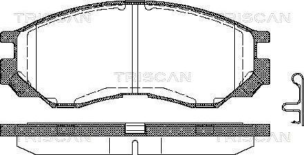 Triscan 8110 42009 - Bremžu uzliku kompl., Disku bremzes ps1.lv