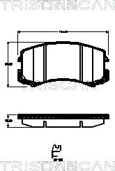 Triscan 8110 42025 - Bremžu uzliku kompl., Disku bremzes ps1.lv