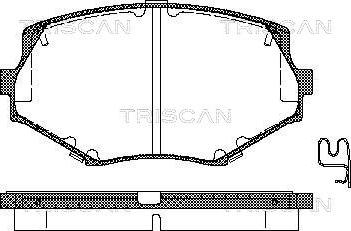 Triscan 8110 50017 - Bremžu uzliku kompl., Disku bremzes ps1.lv