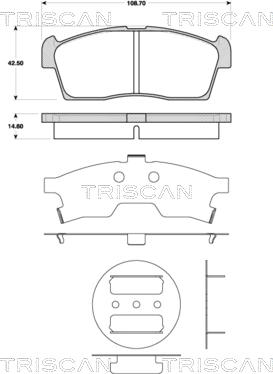 Triscan 8110 69015 - Bremžu uzliku kompl., Disku bremzes ps1.lv