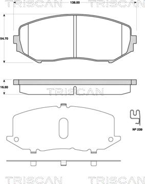 Triscan 8110 69018 - Bremžu uzliku kompl., Disku bremzes ps1.lv