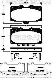 Triscan 8110 68181 - Bremžu uzliku kompl., Disku bremzes ps1.lv