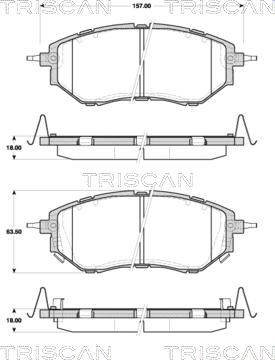 Triscan 8110 68182 - Bremžu uzliku kompl., Disku bremzes ps1.lv