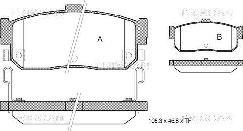 Triscan 8110 14018 - Bremžu uzliku kompl., Disku bremzes ps1.lv