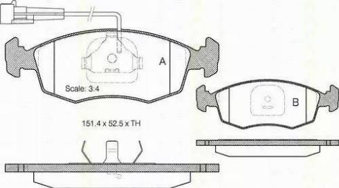 Triscan 8110 15009 - Bremžu uzliku kompl., Disku bremzes ps1.lv