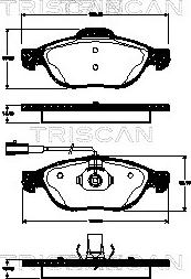 Triscan 8110 15039 - Bremžu uzliku kompl., Disku bremzes ps1.lv