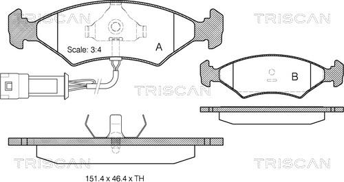 Triscan 8110 16801 - Bremžu uzliku kompl., Disku bremzes ps1.lv