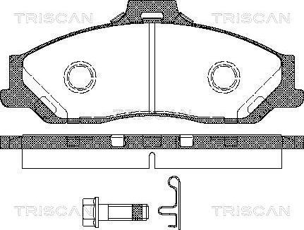 Triscan 8110 10543 - Bremžu uzliku kompl., Disku bremzes ps1.lv