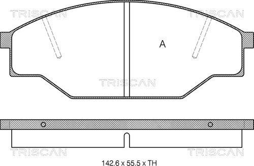 Triscan 8110 10005 - Bremžu uzliku kompl., Disku bremzes ps1.lv