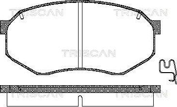 Triscan 8110 10895 - Bremžu uzliku kompl., Disku bremzes ps1.lv