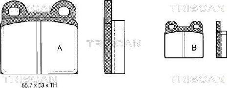 Triscan 8110 10202 - Bremžu uzliku kompl., Disku bremzes ps1.lv