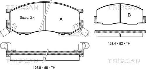 Triscan 8110 13953 - Bremžu uzliku kompl., Disku bremzes ps1.lv