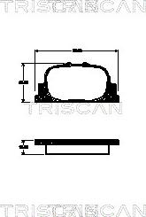 Triscan 8110 13077 - Bremžu uzliku kompl., Disku bremzes ps1.lv