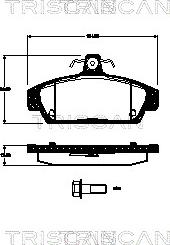 Triscan 8110 17023 - Bremžu uzliku kompl., Disku bremzes ps1.lv
