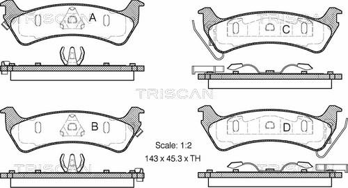 Triscan 8110 80530 - Bremžu uzliku kompl., Disku bremzes ps1.lv