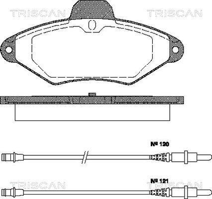 Triscan 8110 38156 - Bremžu uzliku kompl., Disku bremzes ps1.lv