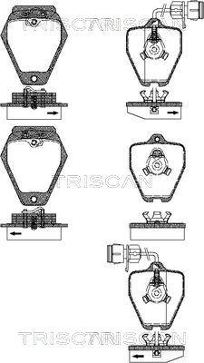 Triscan 8110 29046 - Bremžu uzliku kompl., Disku bremzes ps1.lv