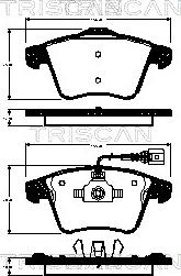 Triscan 8110 29055 - Bremžu uzliku kompl., Disku bremzes ps1.lv