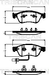 Triscan 8110 29068 - Bremžu uzliku kompl., Disku bremzes ps1.lv