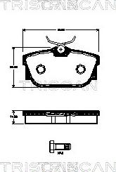 Triscan 8110 29063 - Bremžu uzliku kompl., Disku bremzes ps1.lv