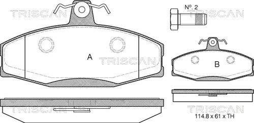 Triscan 8110 29007 - Bremžu uzliku kompl., Disku bremzes ps1.lv