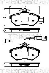 Triscan 8110 29071 - Bremžu uzliku kompl., Disku bremzes ps1.lv